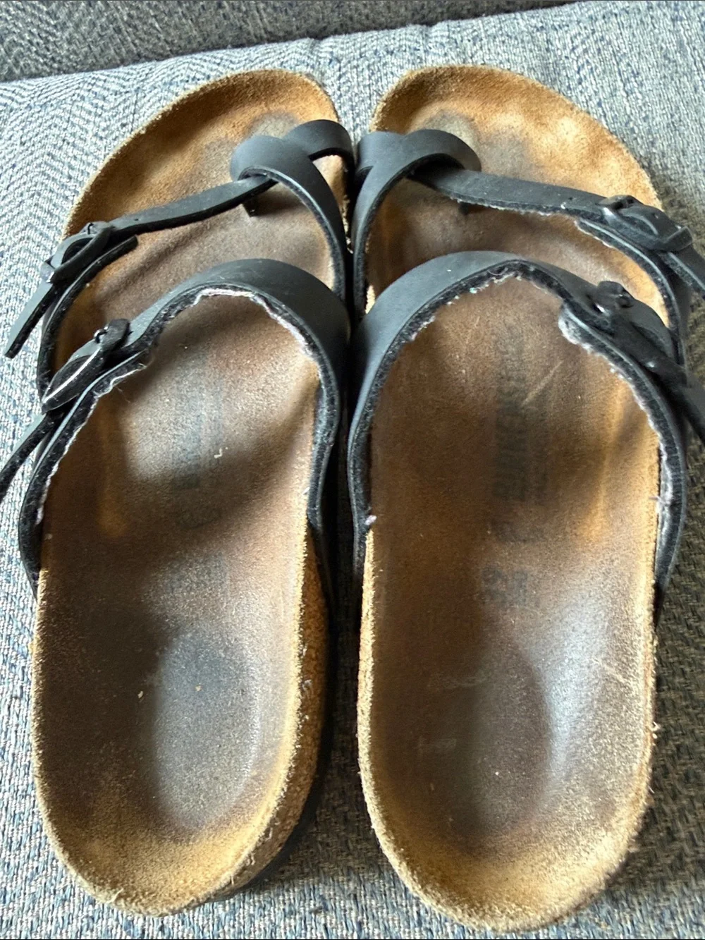Birkenstock MAYARI Earth Black Leather Sandals Size: 39( L8/M6)